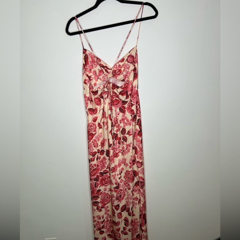 Favorite Daughter The Envy Slip Midi Dress in Rose Multi Size Large - Picture 10 of 10